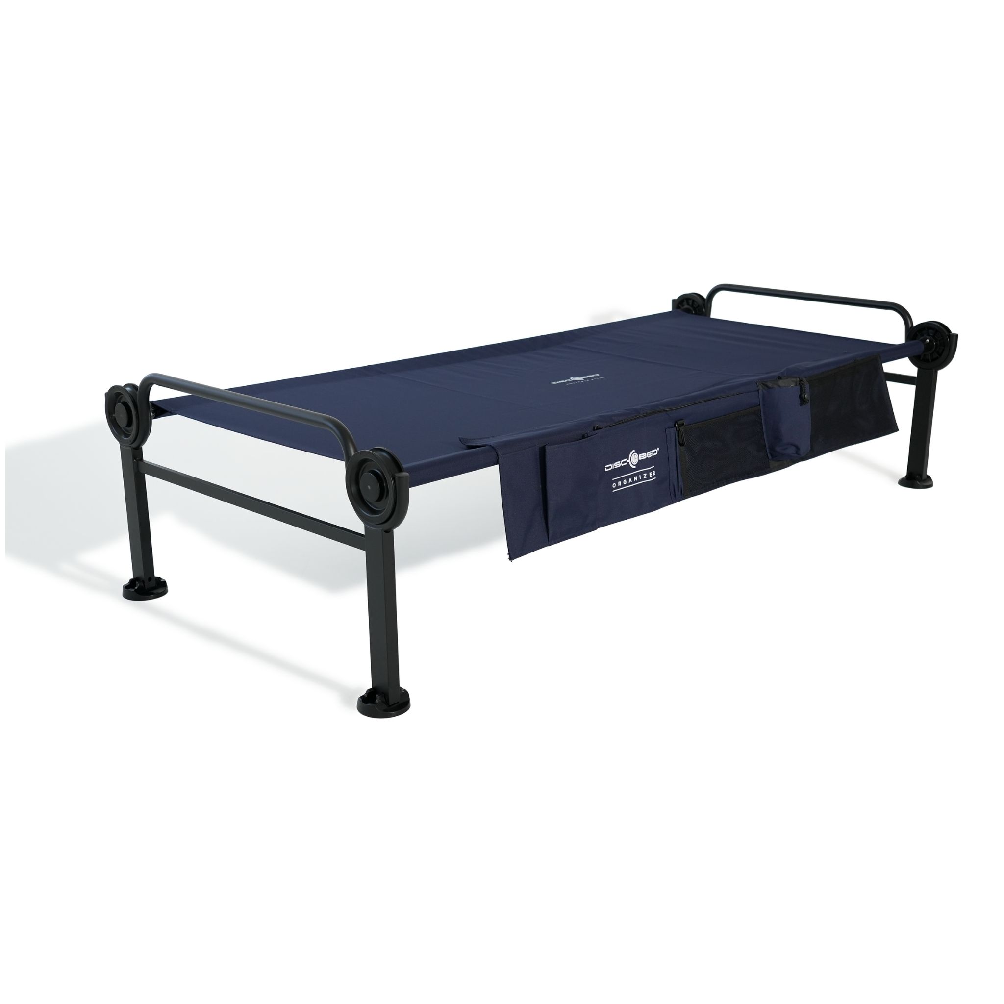 Disc-O-Bed XLT Single Blau mit Foot Pads und Seitentasche