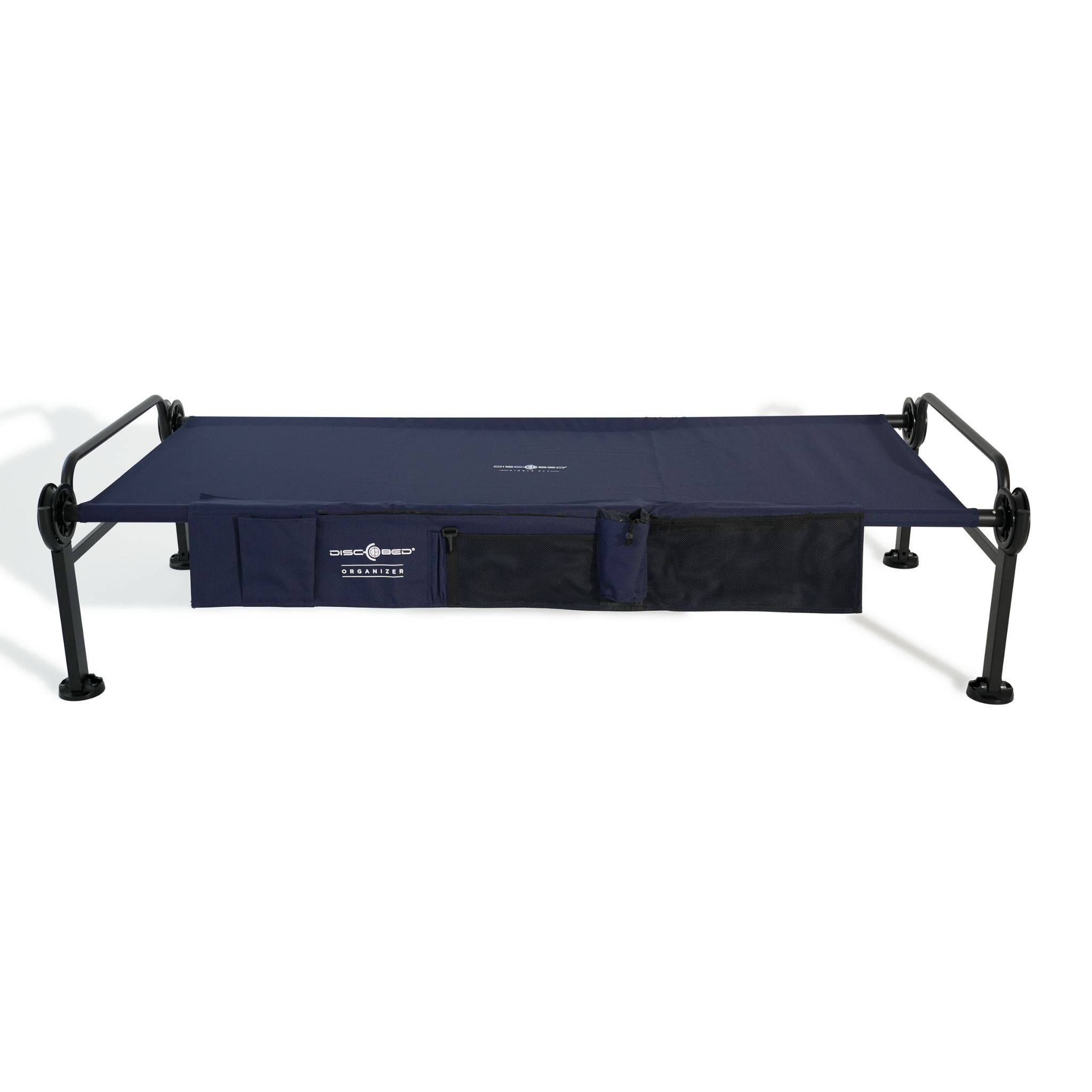 Disc-O-Bed XLT Single Blau mit Foot Pads und Seitentasche