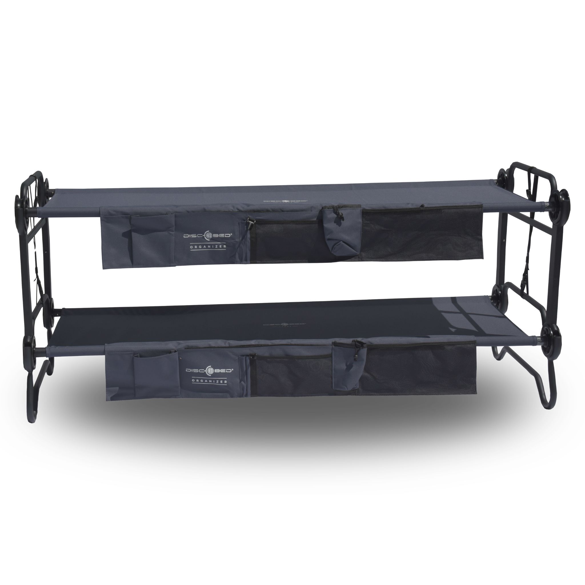 Disc-O-Bed L Etagenbett mit Seitentaschen Anthrazit