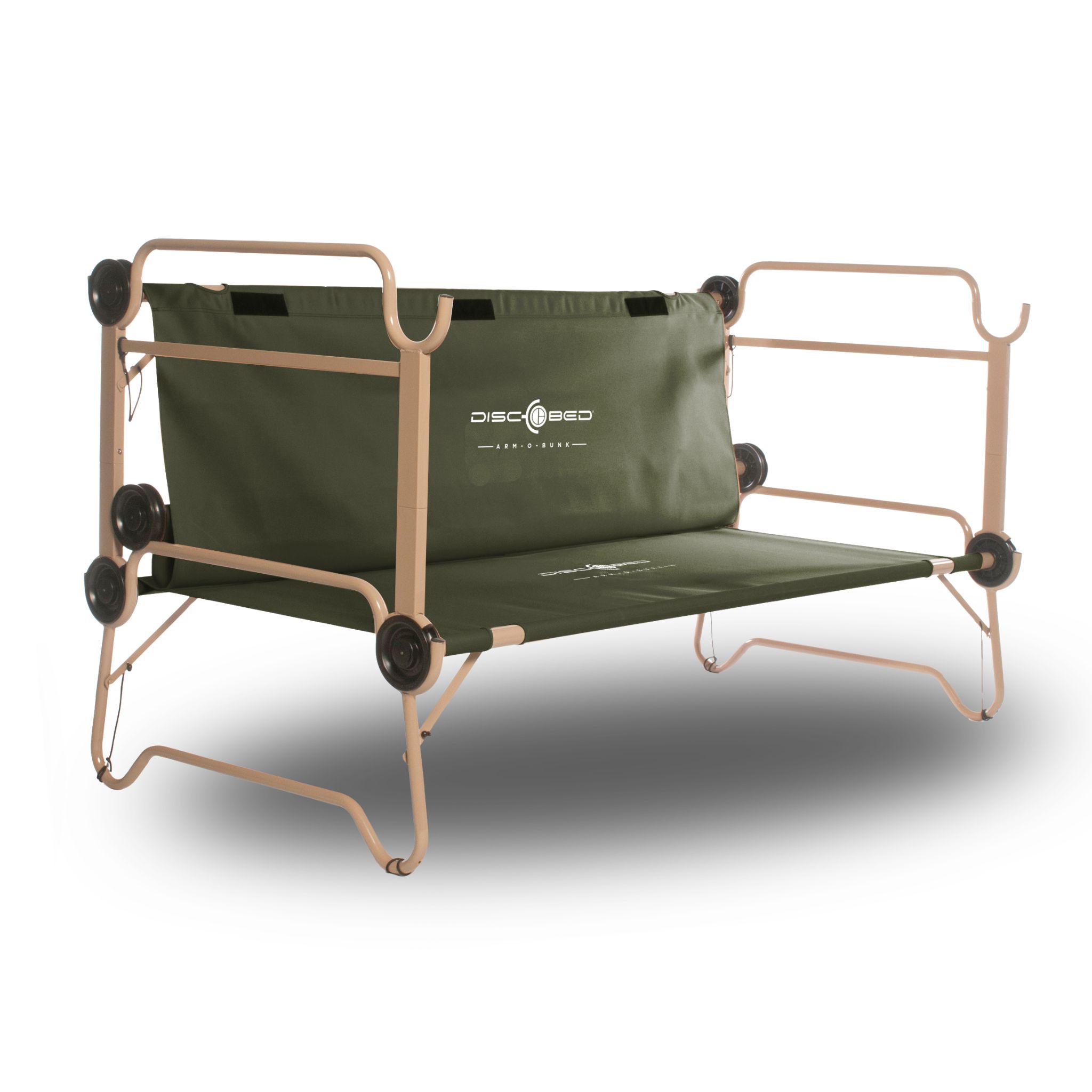 Arm-O-Bunk Etagenbett mit Seitentaschen - Olivgrün