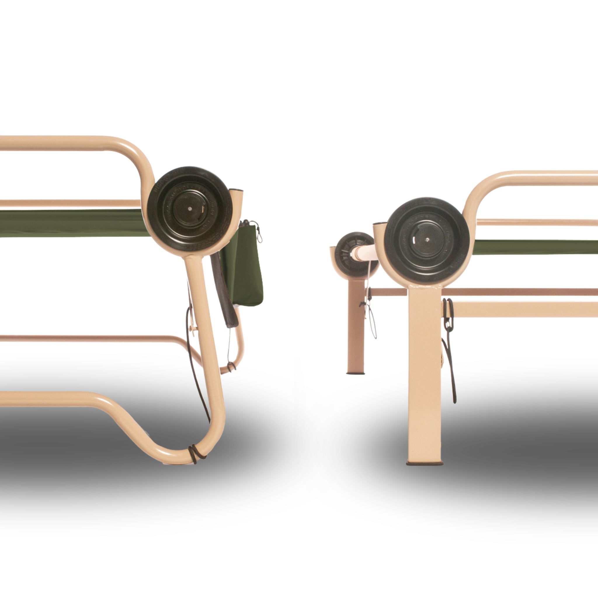 Arm-O-Bunk Etagenbett mit Seitentaschen - Olivgrün