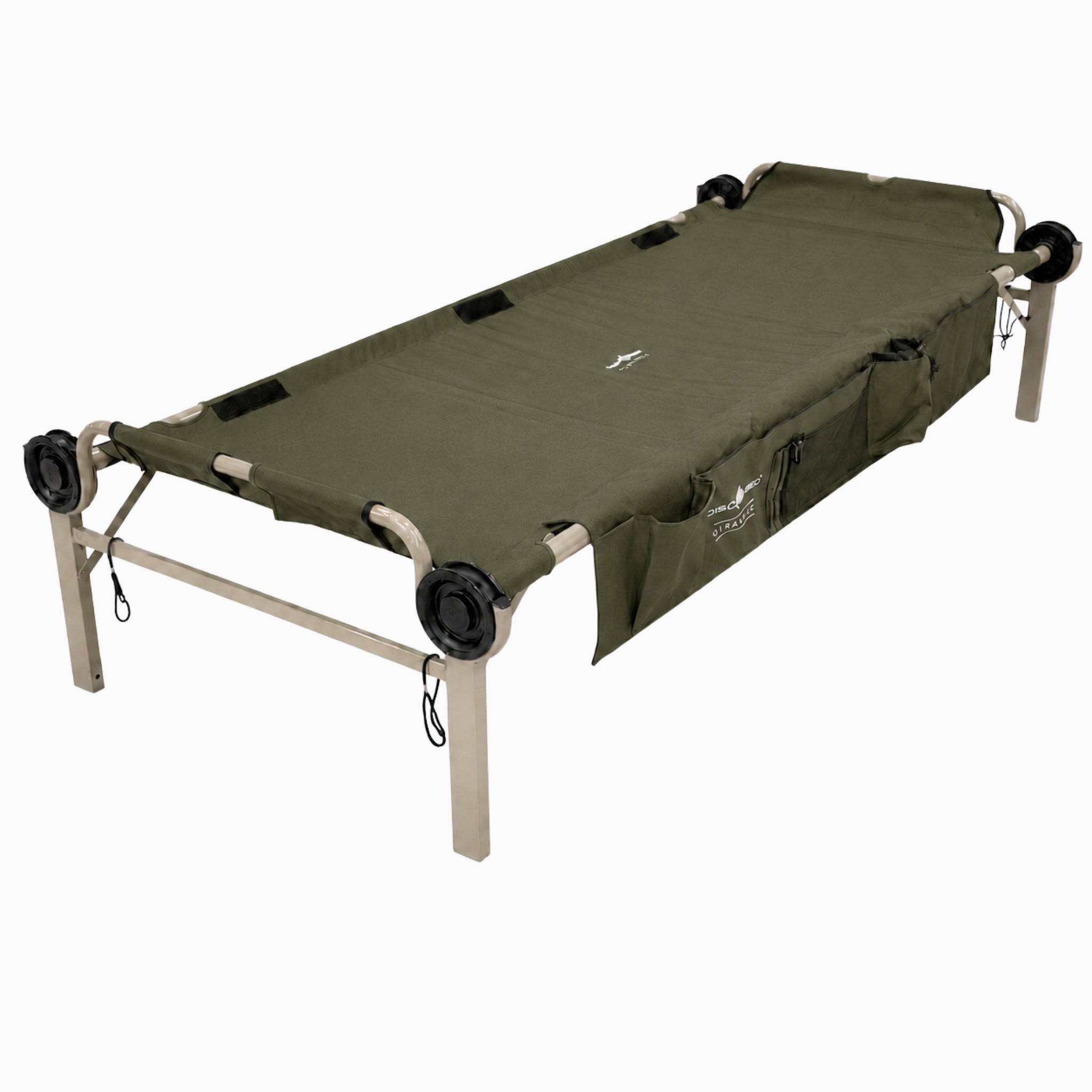Arm-O-Bed olivgrün mit Seitentaschen
