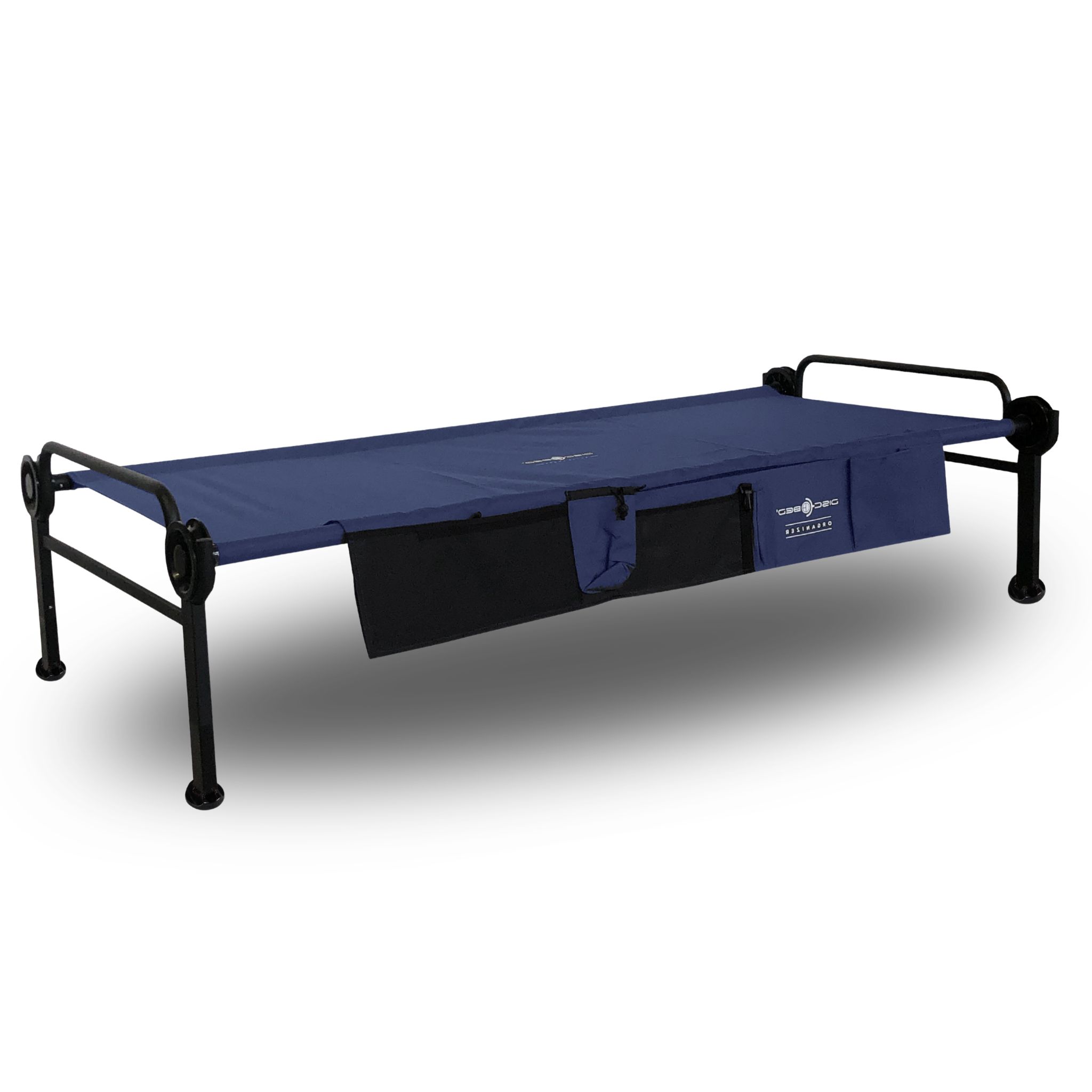 Disc-O-Bed XLT Single Blau mit Foot Pads und Seitentasche